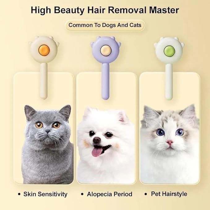 Cat hair brush, brush for hair, cat comb, hair brush, cat brush for grooming hair, short or long haired cats