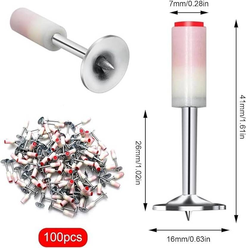 Nail Gun Manual Steel Nails, Round Nails 50 pcs Rivet Heavy Duty Squeeze Rivet Gun