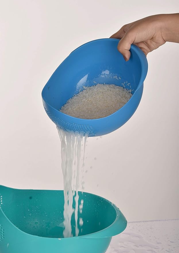 Colander 1 x Big - Fruit Basket, Pasta Strainer, Vegetable Strainer, Kitchen Washing Bowl