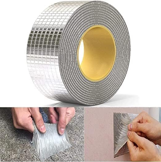 Aluminum Foil Waterproof Adhesive Sealant Tape for Leakage Sealing, Leak Repair Waterproof Tape for Pipe Leak and Roof Water Leak