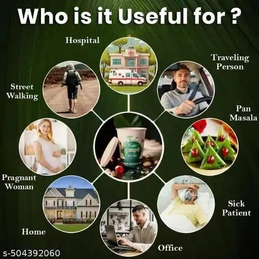 Magic Disposable Spit Cup for Home/Office/Patients/Car (Solidifies Liquid Pack of 10)